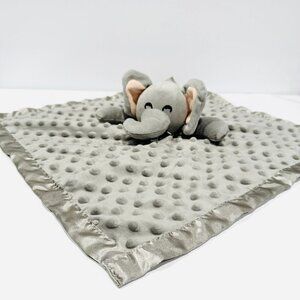 Pro Goleem Plush Grey Elephant Sensory Dot Crinkle Ears Lovey Security Blanket